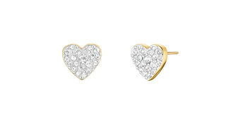 Rosefield Gold-plated heart Orecchini with Pavé zircons JEPHG-J1275
