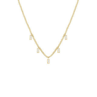 Rosefield Collana Da Donna Placcata Oro Con Cristalli Rettangoli Jncdg-J1176