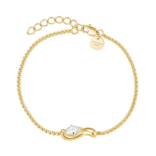 Rosefield Gold-plated Bracciale with crystal Wave JBWSG-J1304