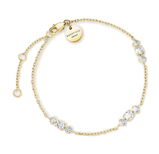 Rosefield Bracciale Placcato Oro Con Cristalli Trasparenti Triple Jbtcg-J1020