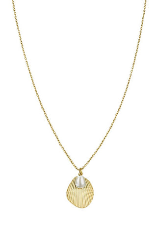 Rosefield Collana in acciaio dorato con conchiglia Amber JSPNG-J159