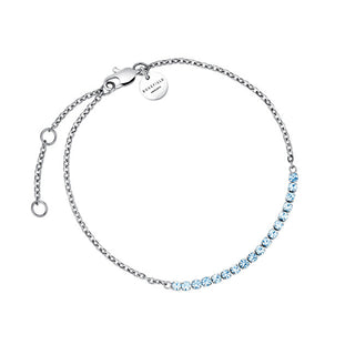 Rosefield Affascinante Bracciale In Acciaio Con Cristalli Blu Tennis Jbtbs-J912