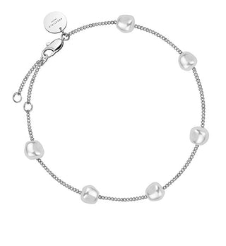 Rosefield Affascinante Bracciale In Acciaio Con Perle Essentials Jblps-J604