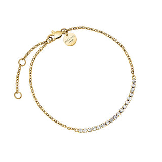 Rosefield Affascinante Bracciale Tennis In Cristallo Placcato Oro Jbtcg-J904