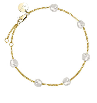 Rosefield Affascinante Bracciale Placcato Oro Con Perle Essentials Jblpg-J603