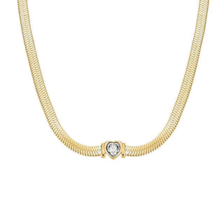 Rosefield Collana Romantica Placcata Oro Con Cristallo Hadek Jnswg-J1002