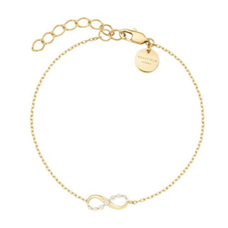 Rosefield Matching gold-plated Bracciale with Infinity crystals JBING-J1313