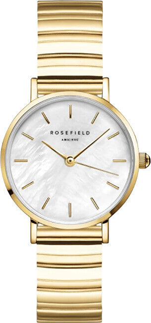 Rosefield Piccola Modifica Bianco Mop Mezzaluna Acciaio Oro Sewgsg-Se02