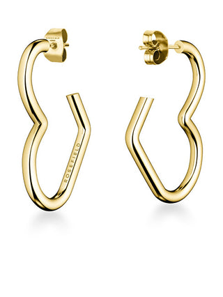 Rosefield Heart-Shaped Earrings Gold Plated Toccombo Jhlhg-J538 