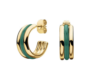 Rosefield Elegante vergoldete Creolen Emerald Jeetg-J716 