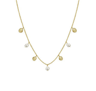 Rosefield Elegante Collana Placcata Oro Ambra Jmspng-J161