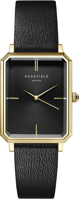 Rosefield The Elles Black Sunray Nero Pelle Oro Obsbg-O49
