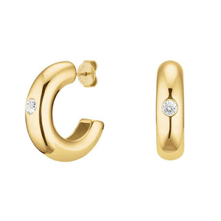 Rosefield Anelli Placcati In Oro Scintillante Con Solitario Di Cristallo Jebcg-J1200