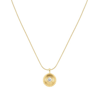 Rosefield Collana Con Ciondolo Solitario Placcato Oro Scintillante Jnbcg-J1206
