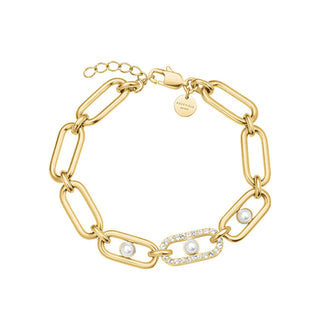 Rosefield Glittering gold-plated Bracciale with pearls JBPLG-J1296
