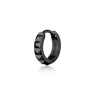 S'agapõ Black single hoop Orecchino Proud SPD36