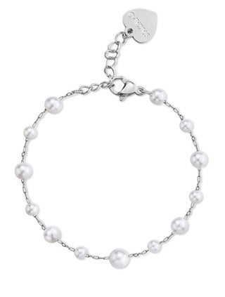 S'Agapõ Bracciale Da Donna In Acciaio Con Perle Artificiali Wisdom Swi17
