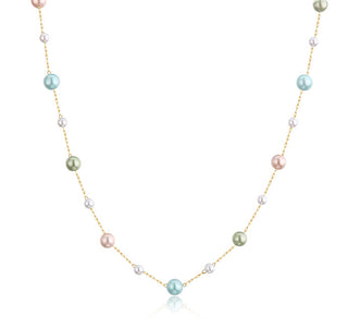 S'Agapõ Collana Giocosa Placcata Oro Con Perle Colorate Wisdom Swi08