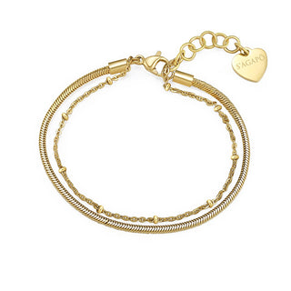 S'Agapõ Bracciale Doppio Placcato Oro Chunky Shk24