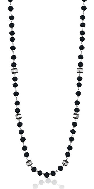 S'Agapõ Elegante Collier avec perles noires Shrine Ssr05 
