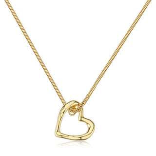 S'agapõ Gold-plated Collana with heart Emotion SMO04