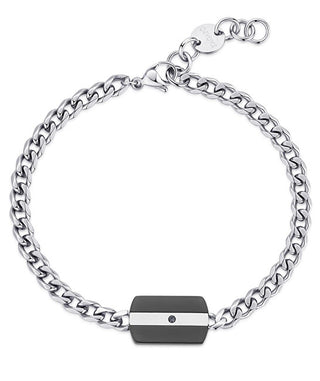 S'Agapõ Elegante Bracciale Da Uomo In Acciaio Tag Me Too Stg12