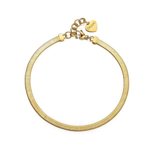 S'agapõ Chunky SHK16 Fine Gold Plated Anklet