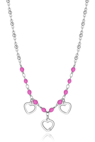 S'Agapõ Collar de Perlas de Acero Heart Vibes Svb10 