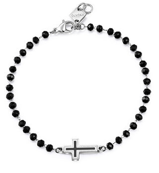 S'Agapõ Bracciale Da Uomo Con Perline E Croce Charisma Shs12