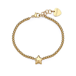 S'Agapõ Gold-Plated Bead Bracelet for Women Stellar Star Sse44 