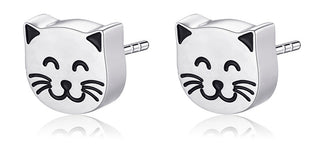 S'Agapõ Bellissimi Orecchini In Acciaio Cats Click Sck154
