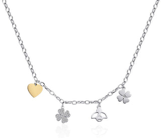 S'Agapõ Bellissima Collana Bicolore Con Pendenti Happy Shar18
