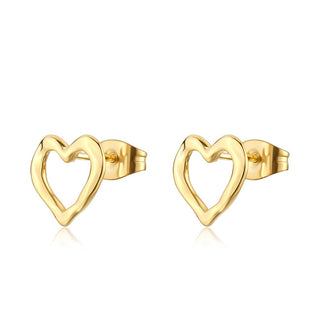 S'agapõ Luxury gold-plated heart-shaped Orecchini Emotion SMO22