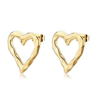 S'agapõ Luxury gold-plated heart-shaped Orecchini Emotion SMO24