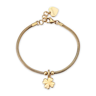 S'agapõ Luxury gold-plated Bracciale with a four-leaf clover Click SCK290