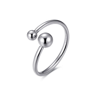 S'Agapõ Anello Aperto Minimalista In Acciaio Click Sck144