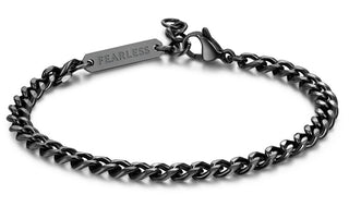 S'Agapõ Bracciale Moderno In Acciaio Nero Ripple Srp20
