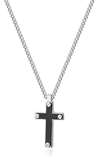 S'agapõ Timeless steel Collana Kříž Proud SPD05
