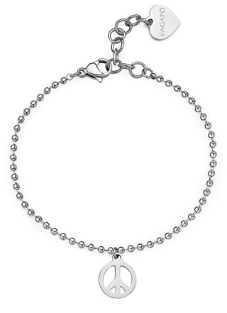 S'Agapõ Bracelet en acier inoxydable Tempo Peace Smile Ssm012 