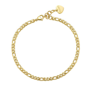 S'agapõ Timeless Chunky SHK18 Gold Plated Chain Anklet