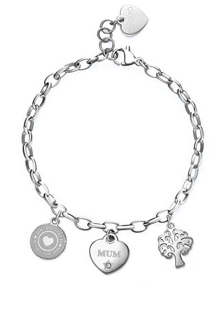S'Agapõ Bellissimo Bracciale In Acciaio Per La Mamma Happy Shar14