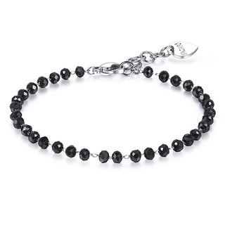S'Agapõ Bracciale Con Perline Nere Happy Shac49