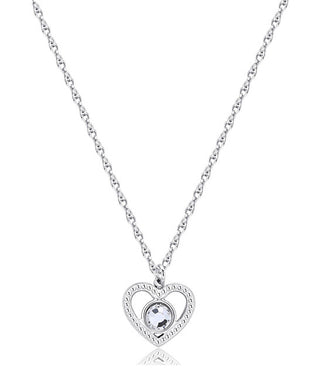 S'Agapõ Delicado collar en forma de corazón con cristal Lucky Light Skt35 