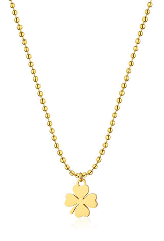 S'agapõ Popular gold-plated Collana with four-leaf clover Smile SSM006