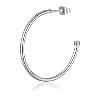 S'Agapõ Single Round Earrings in Steel Happy Ears Shea16 - Diameter: 3.7 Cm 