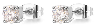 S'agapõ Steel stud Orecchini with clear crystal Dazzly SDZ47