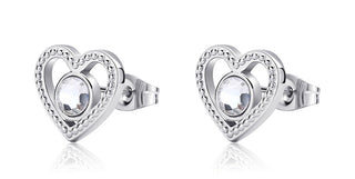 S'Agapõ Orecchini In Acciaio Cuori Lucky Light Skt47