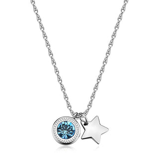 S'agapõ Steel Collana with crystal Star Lucky Light SKT55