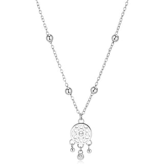 S'Agapõ Collana In Acciaio Acchiappasogni Con Cristalli Strega Swh09