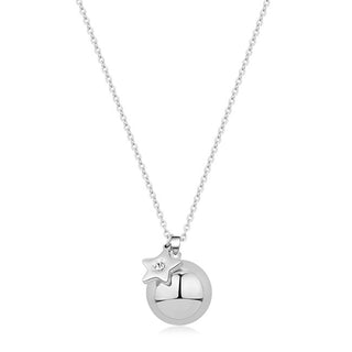 S'Agapõ Collier en acier avec clochette et cristal Whisper Swp01 